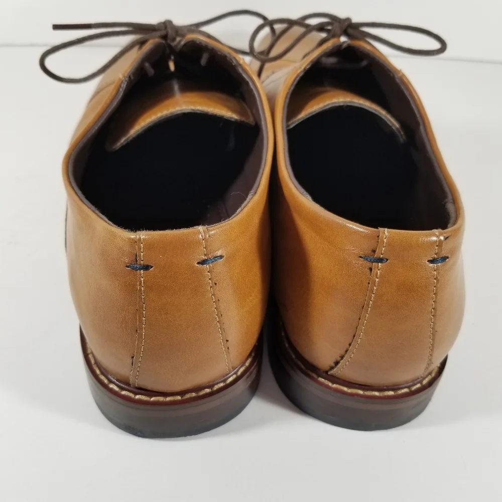 Enzo Feldini Shoes Men's 13 M Tan Brown Casual Dress Tie Oxfords